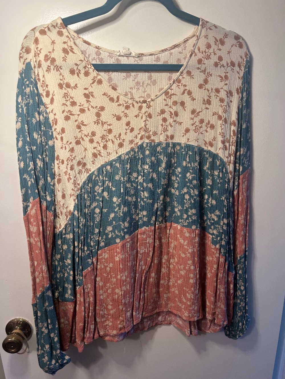 Oddi S Boho Patchwork Floral  Top